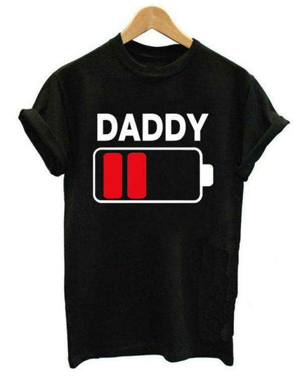 "DADDY Battery" Matching Round Neck Tee Set for Father & Son