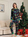 Festive Family Dino-Printed Christmas Pajama Set - Perfect for Holiday Cheer