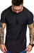 Men's Short Sleeve T-Shirt Muscle Fitted T Shirt Gym Workout Athletic Tee