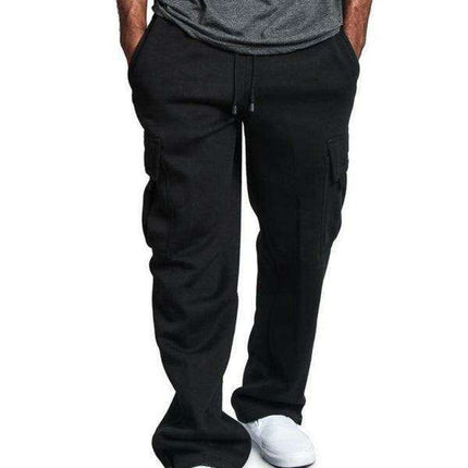 Men's Versatile Elastic Waist Cargo Pants with Utility Pockets