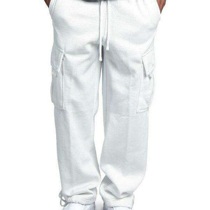 Men's Versatile Elastic Waist Cargo Pants with Utility Pockets