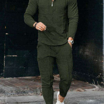 Elegant Retro Wave Print Professional Suit for Autumn-Winter