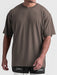 Quick-Dry Men's Sporty Polyester-Spandex Tee - Round Neck & Short Sleeves