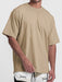 Quick-Drying Men's Polyester-Spandex Sports Tee with Round Neck - Short Sleeves