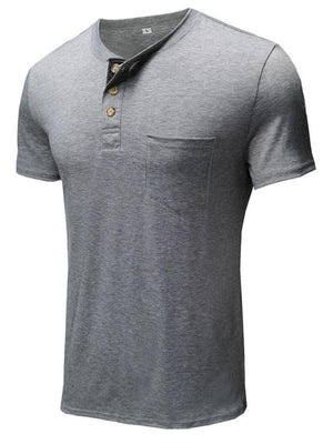 Men's solid color casual short-sleeved T-shirt-kakaclo-White-M-Très Elite