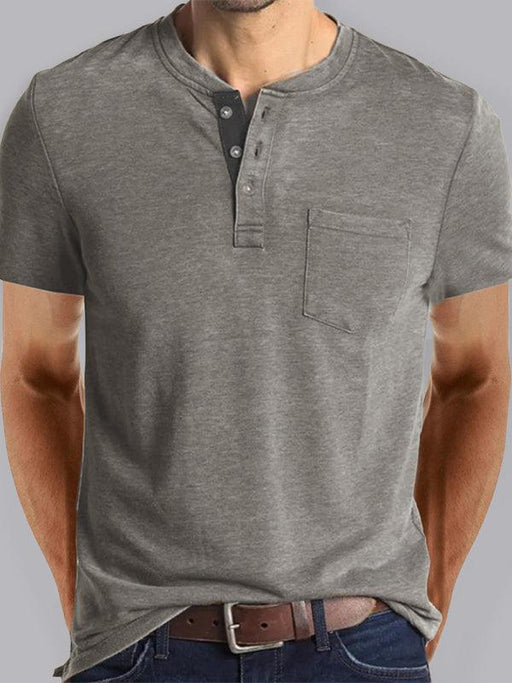 Jakoto | Men's solid color casual short-sleeved T-shirt