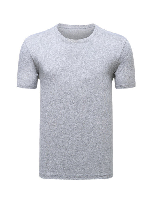 Loose-Fit Cotton T-Shirt for Men: Casual Solid Tee with Short Sleeves