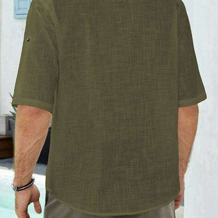 Jakoto Men's Lightweight Casual Linen Shirt - Summer Chic Redefined