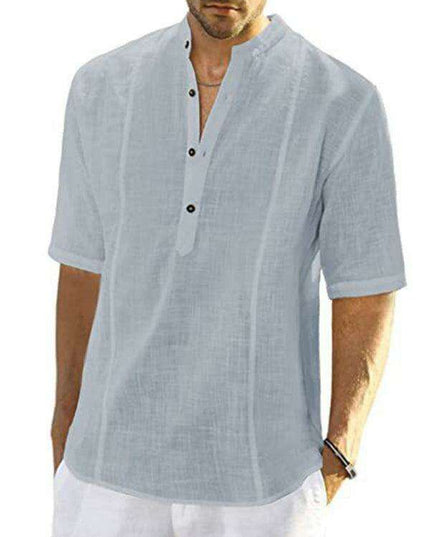 Jakoto Men's Lightweight Casual Linen Shirt - Summer Chic Redefined