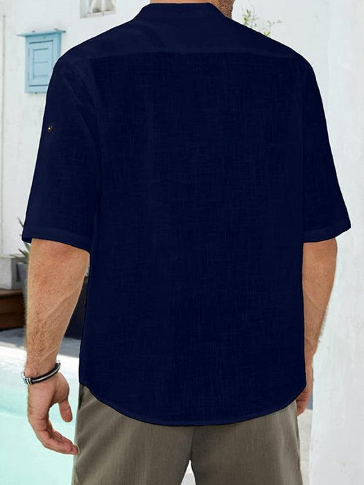 Jakoto Men's Stylish Linen Half Sleeve Shirt - Versatile Leisure Wear