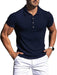 Jakoto | Men's Slim-Fit Vertical Striped Polo Shirt for Leisure