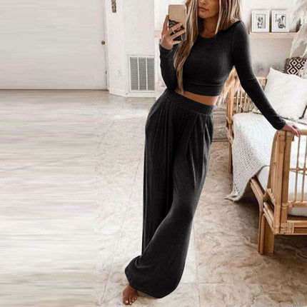 Chic Knit Lounge Ensemble - Stylish Comfort Set
