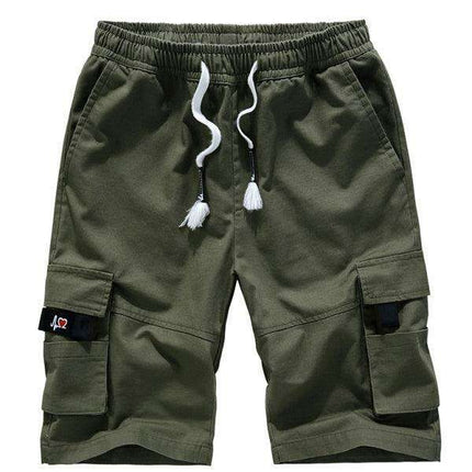 Men's Breathable Cotton Cargo Shorts with Versatile Pockets for Summer Comfort