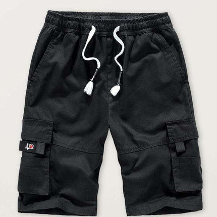 Men's Breathable Cotton Cargo Shorts with Versatile Pockets for Summer Comfort