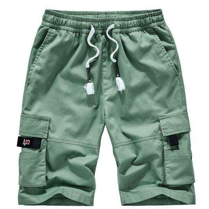 Men's Breathable Cotton Cargo Shorts with Versatile Pockets for Summer Comfort