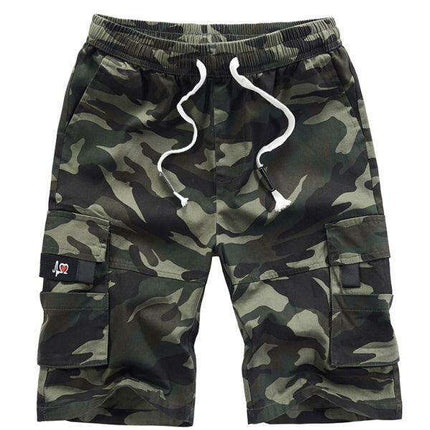 Men's Breathable Cotton Cargo Shorts with Versatile Pockets for Summer Comfort