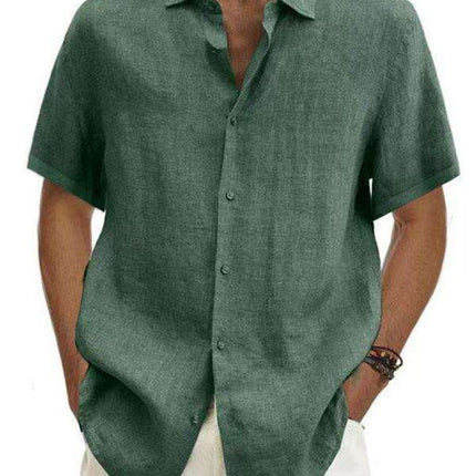 Men's Stylish Short Sleeve Woven Shirt for Ultimate Comfort