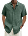 Classic Men's Cotton-Poly Blend Casual Shirt with Short Sleeves