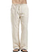 Men's Summer Casual Lightweight Linen Drawstring Pants