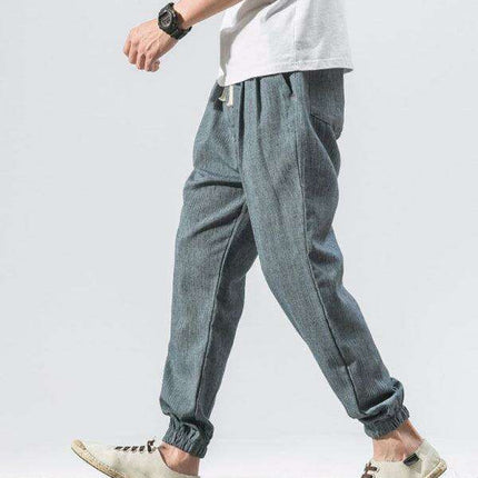 Lightweight Casual Linen Trousers for Men - Comfortable Relaxed Fit Pants