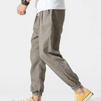 Lightweight Casual Linen Trousers for Men - Comfortable Relaxed Fit Pants