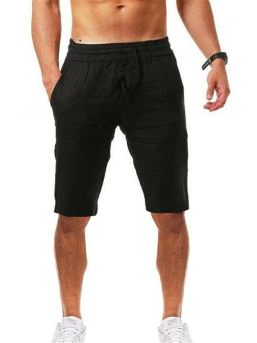 Breathable Linen Men's Capri Pants by Jakoto