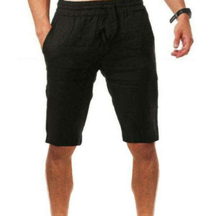 JakotoSummer Men's Lightweight Linen Cropped Sports Trousers - Stylish & Breathable for Summer