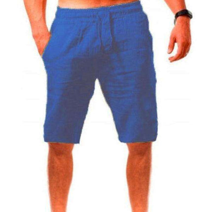 JakotoSummer Men's Lightweight Linen Cropped Sports Trousers - Stylish & Breathable for Summer