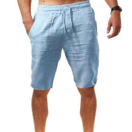 JakotoSummer Men's Lightweight Linen Cropped Sports Trousers - Stylish & Breathable for Summer