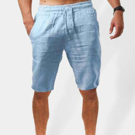 JakotoSummer Men's Lightweight Linen Cropped Sports Trousers - Stylish & Breathable for Summer