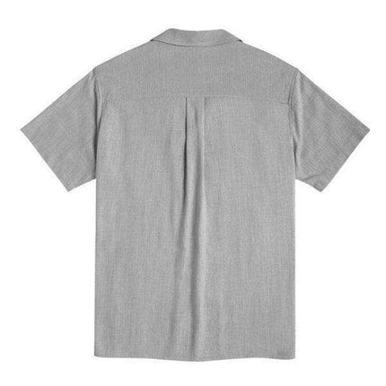 Summer Breeze Men's Striped Cotton-Linen Casual Button-Up Shirt for Effortless Style