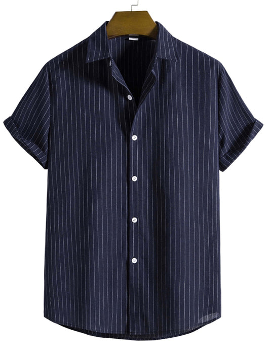 Striped Short Sleeve Men's Casual Fashion Top