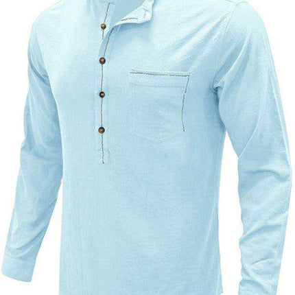 Effortlessly Stylish Dropped Shoulder Linen-Cotton Shirt for Every Occasion