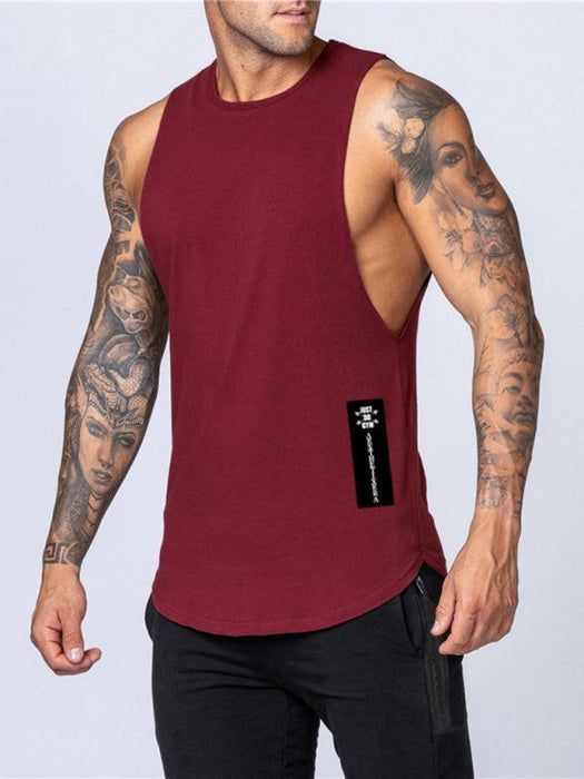 Men's Solid Color Fundamental Tank Top-Clothing, Shoes & Accessories›Men›Clothing›Tops, Tees & Shirts-kakaclo-Wine Red-M-Très Elite