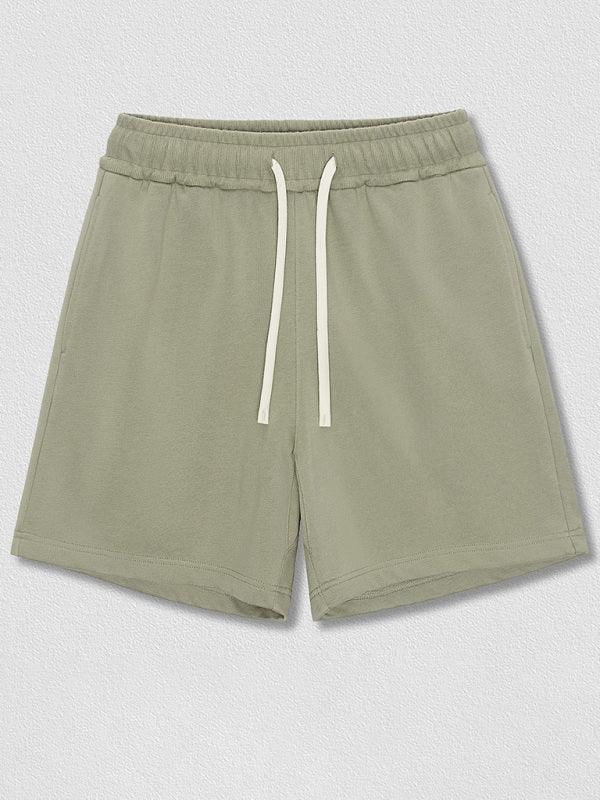 Men's solid color loose casual sports shorts-kakaclo-Green-S-Très Elite