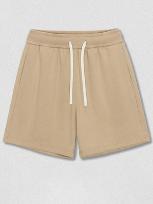 Men's solid color loose casual sports shorts-kakaclo-Khaki-S-Très Elite