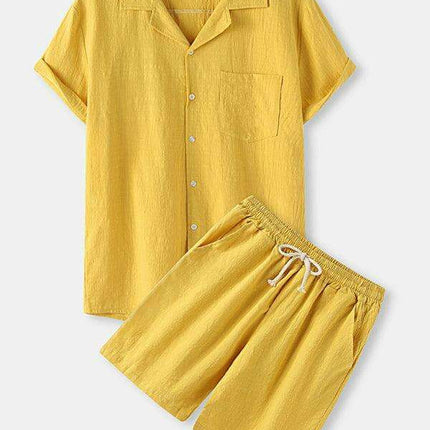 Contemporary Cotton-Linen Casual Outfit for Men by Jakoto