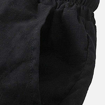 Men's Casual Cotton-Linen Blend Shorts in Korean Style