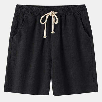 Men's Casual Cotton-Linen Blend Shorts in Korean Style