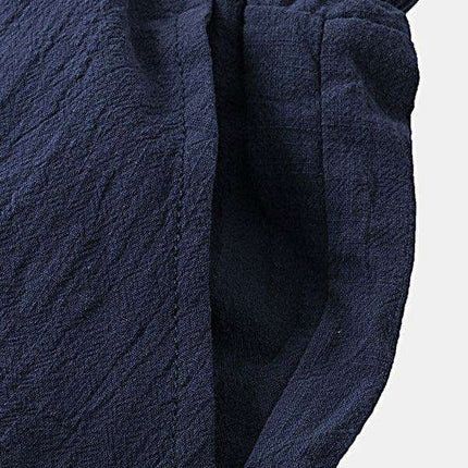 Men's Casual Cotton-Linen Blend Shorts in Korean Style