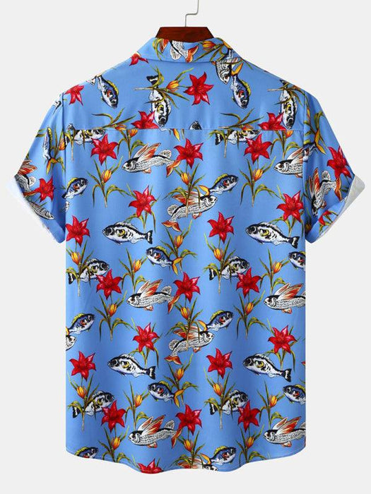 Sunset Haven | Men's Tropical Sleeveless Shirt for Casual Comfort
