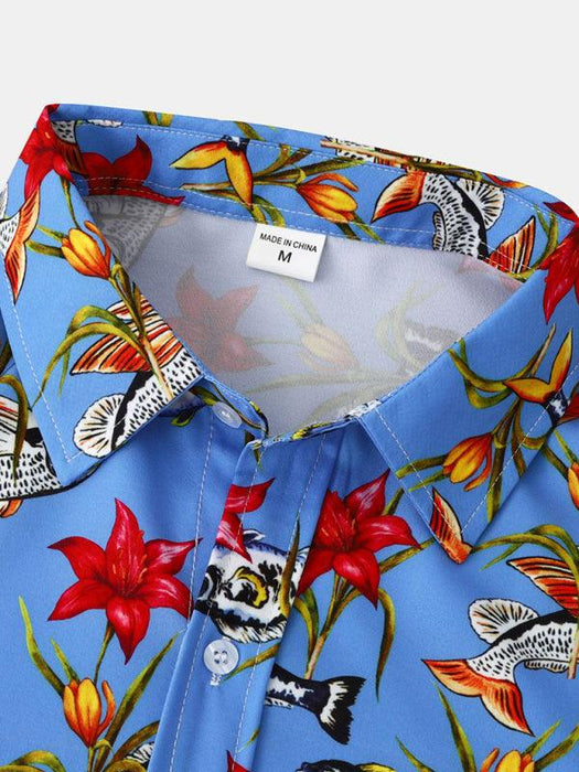 Sunset Haven | Men's Tropical Sleeveless Shirt for Casual Comfort