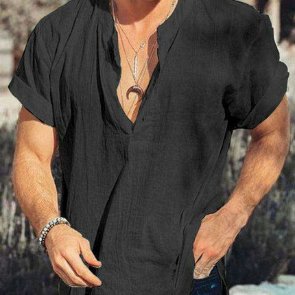 Stylish Cotton-Linen Summer Shirt for Men - Breathable Casual Wear
