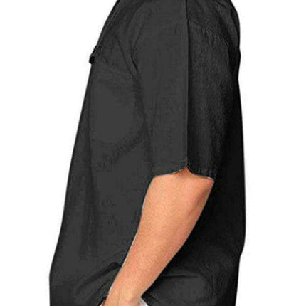 Men's Stylish Tie Collar Drop Shoulder Cotton-Linen T-Shirt