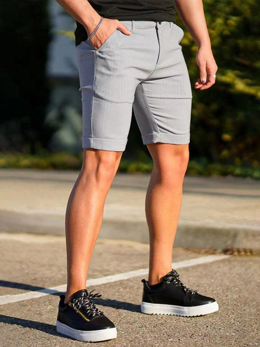 Plaid Plus Size Men's Casual Shorts by Jakotomen