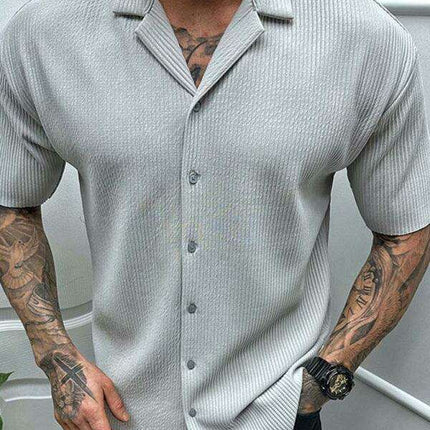 Elegant Summer Ensemble for Men: Shirt and Cardigan Set