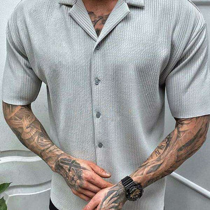 Elegant Summer Ensemble for Men: Shirt and Cardigan Set
