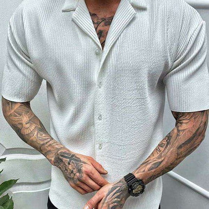 Elegant Summer Ensemble for Men: Shirt and Cardigan Set