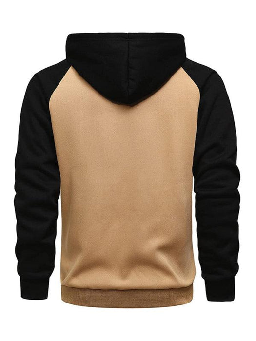 Jacket Contrasting color zipper cardigan plus fleece hoodie men's clothing kakaclo