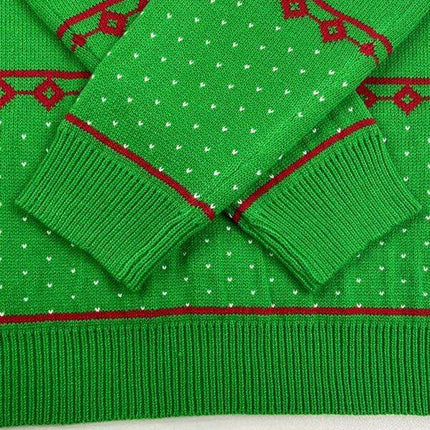 Men's Unique Random Print Knit Sweater for Spring and Summer Celebrations